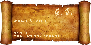 Gundy Vivien névjegykártya